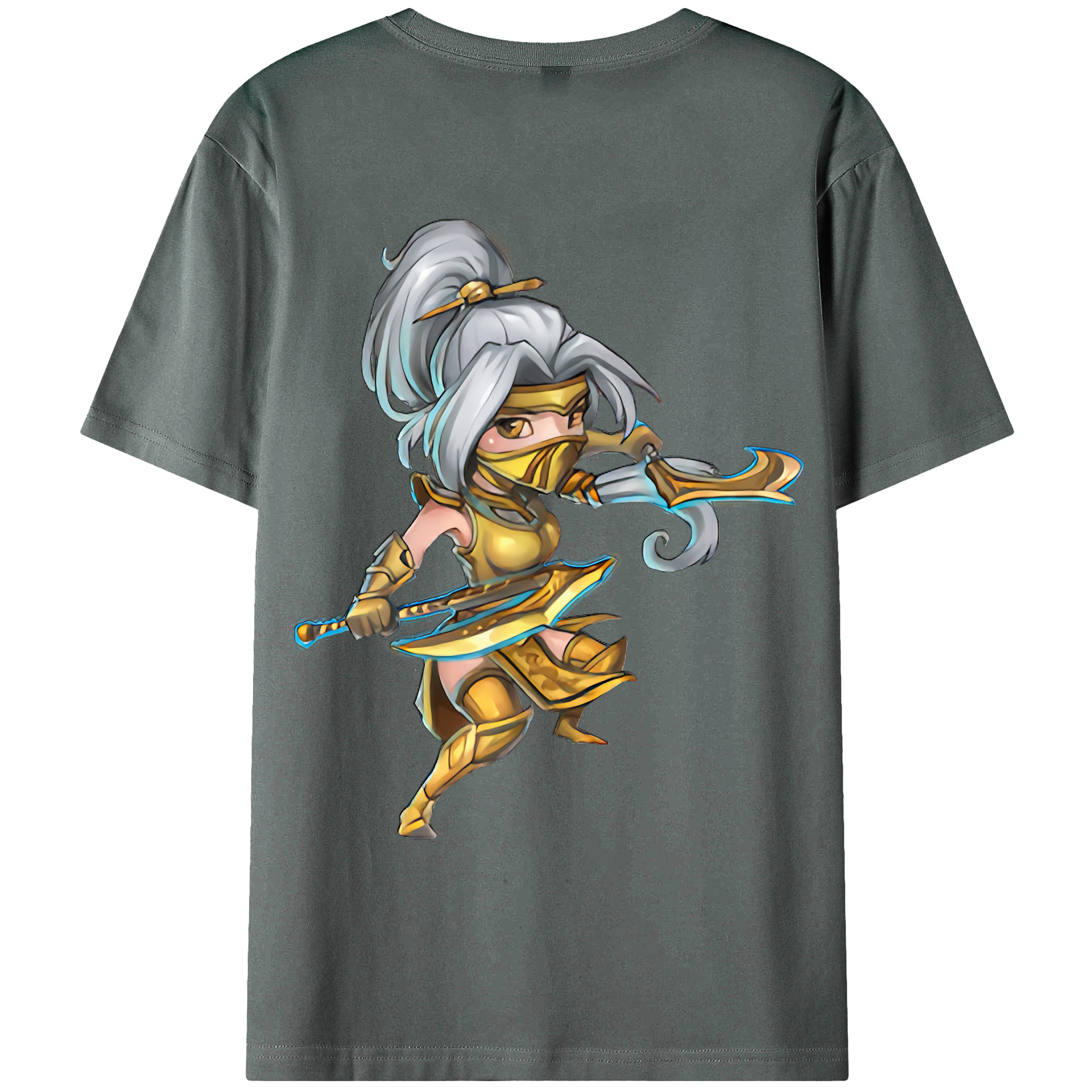 （画像用） リーグ・オブ・レジェンド League of Legends LOL 綿100％ メンズ半袖Tシャツ（バックプリント） 通気性